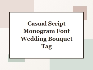 Modern Casual Wedding Bouquet Monograms