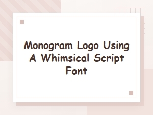 Crafting a Whimsical Monogram Script Logo